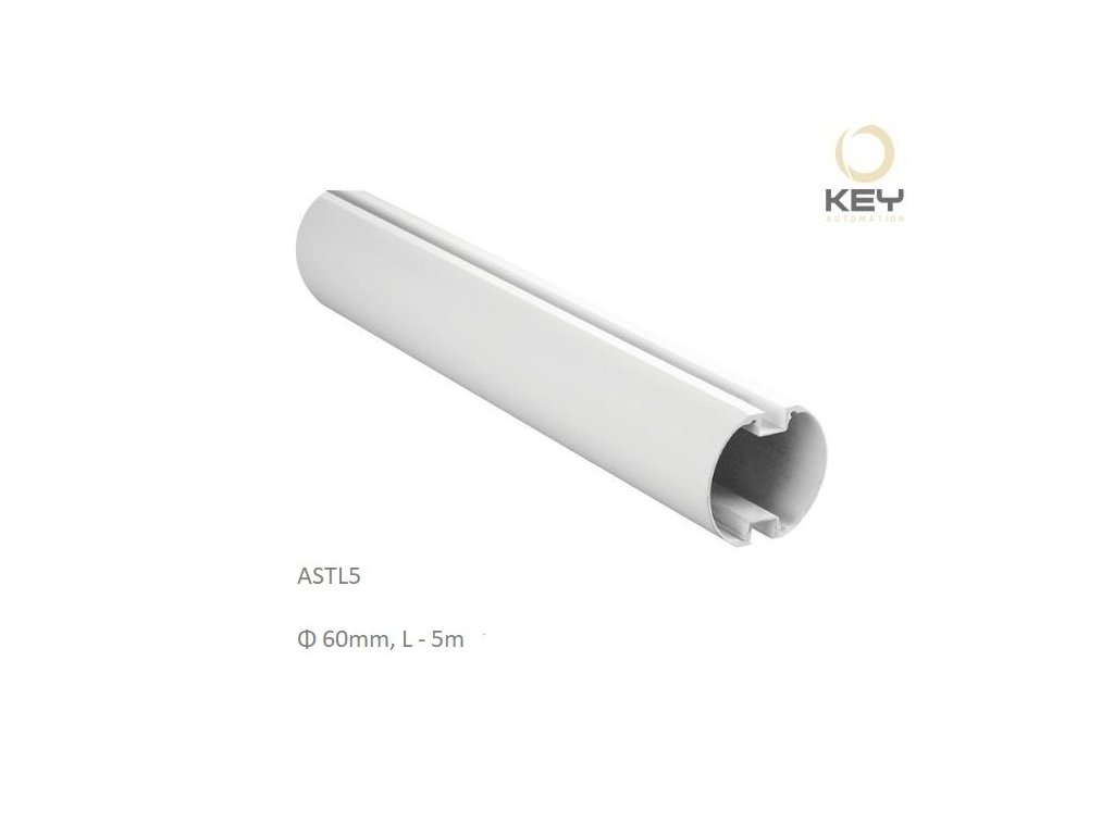 Rameno hliníkové bílé, délka=5m, průměr=60mm pro závoru ALT424