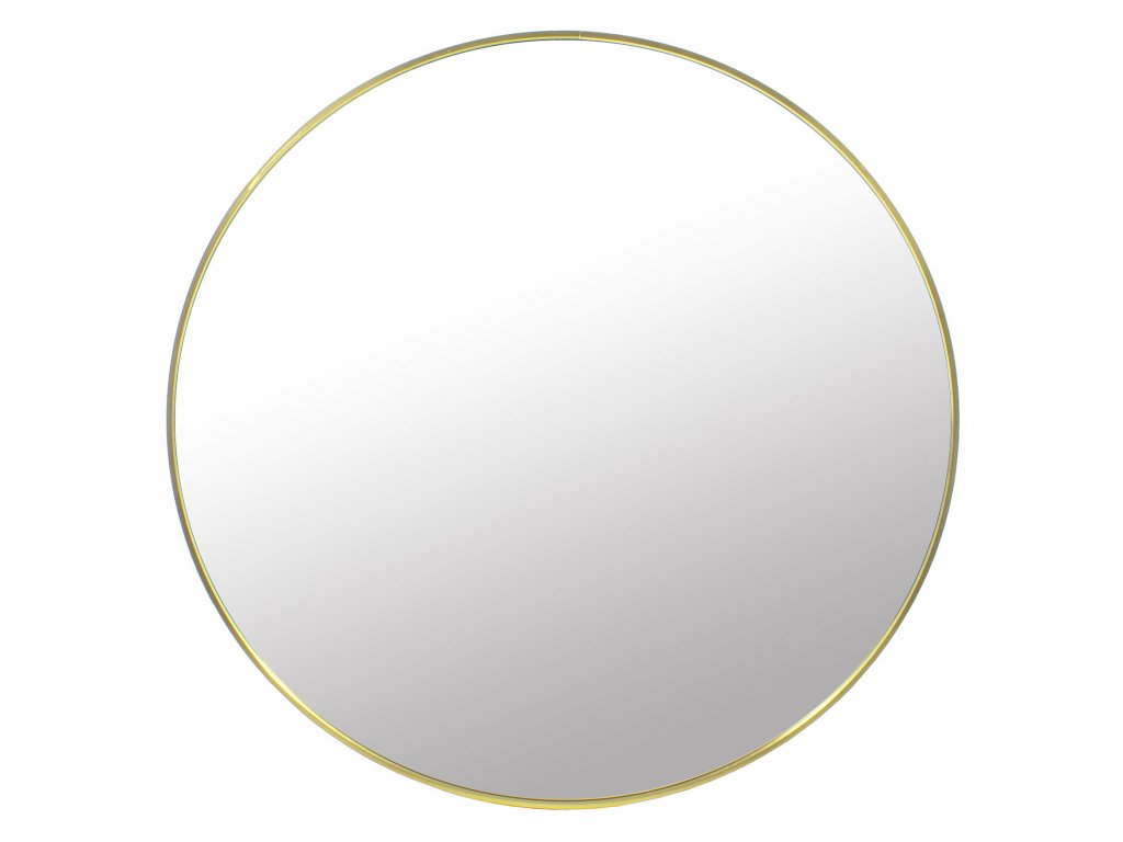 Kulaté zrcadlo zlatý rám 80 cm