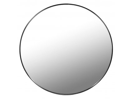 Kulaté zrcadlo černý rám 60 cm
