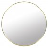 Kulaté zrcadlo zlatý rám 80 cm