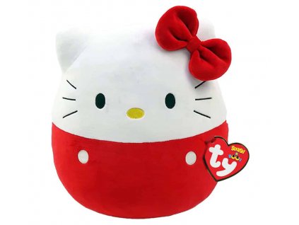 Plyšová hračka Squishmallow Hello Kitty červená 25cm