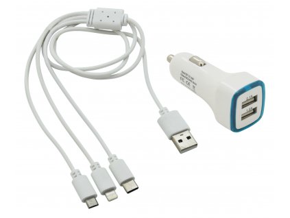 Nabíječka telefonu USB 3in1 (micro USB, iPhone, USB C) Compass 07683