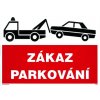 Zákaz parkování - odtah 210x297mm - samolepka MAGG 120114