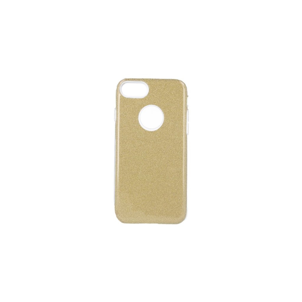 Zadný pevný kryt Forcell na iPhone 8 glitter zlatý