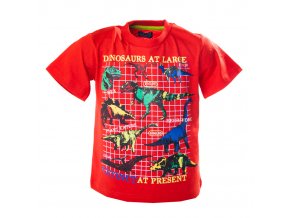 Chlapecké tričko dinosauři červené 1-3 roky