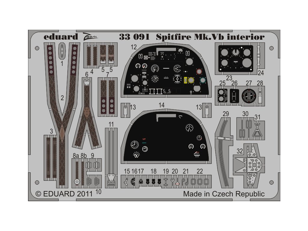 Spitfire Mk.Vb interior S.A. 1:32 (Hobby Boss) 1:32