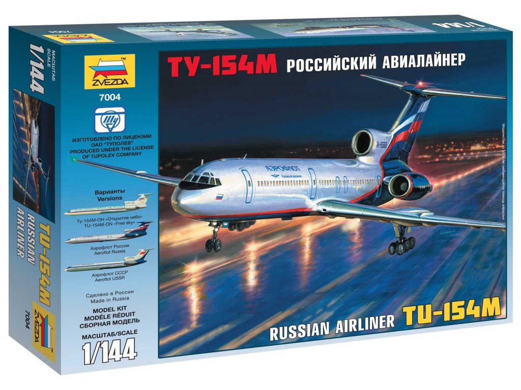 Model Kit letadlo 7004 Tu 154M Russian Airliner 1 144 a63857342 10374