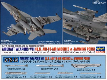 Letecká výzbroj VIII: US Air-to-Air Missiles & Jamming Pods 1:72