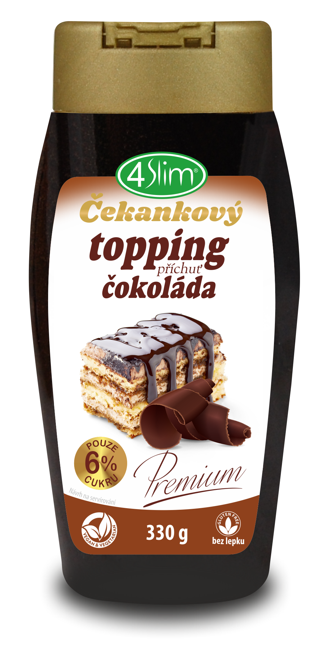 4Slim Čekankový topping čokoláda Váha: 330 g Obrázek