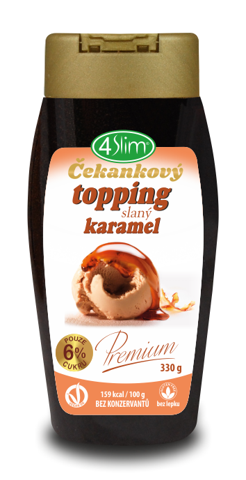 4Slim Čekankový topping slaný karamel Váha: 250 g Obrázek