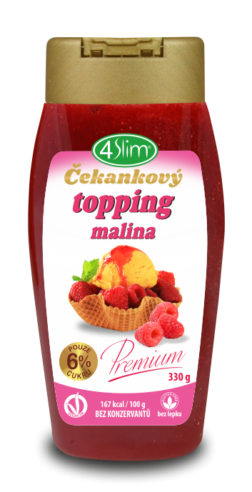 4slim Čekankový topping ovocný 330 g - 3 příchutě PŘÍCHUŤ: Jahoda Obrázek