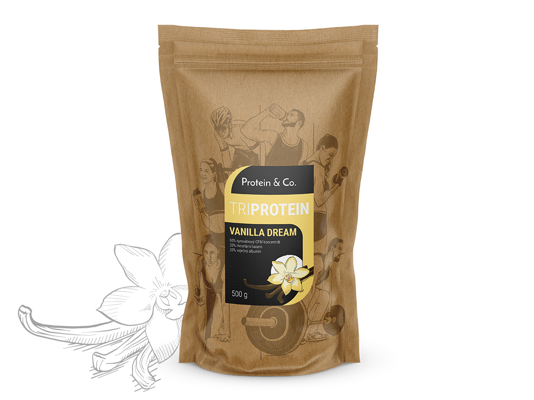 Protein&Co. TriBlend – protein MIX 1 kg PŘÍCHUŤ: Chocolate brownie Obrázek