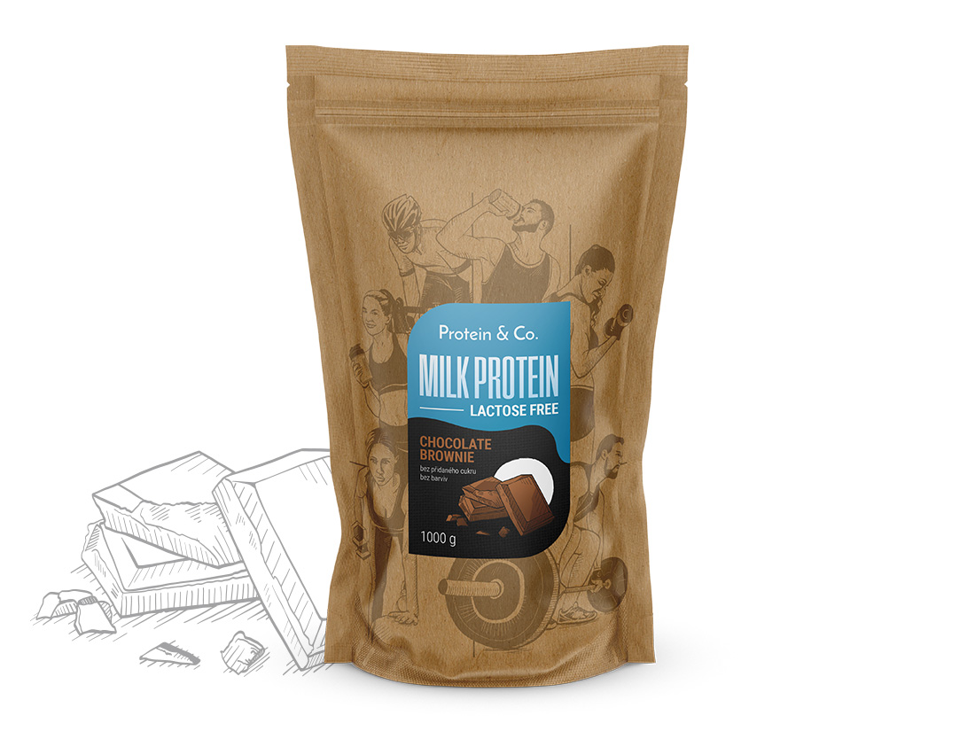 Protein & Co. MILK PROTEIN - Lactose free Zvol příchuť: Chocolate brownie Obrázek