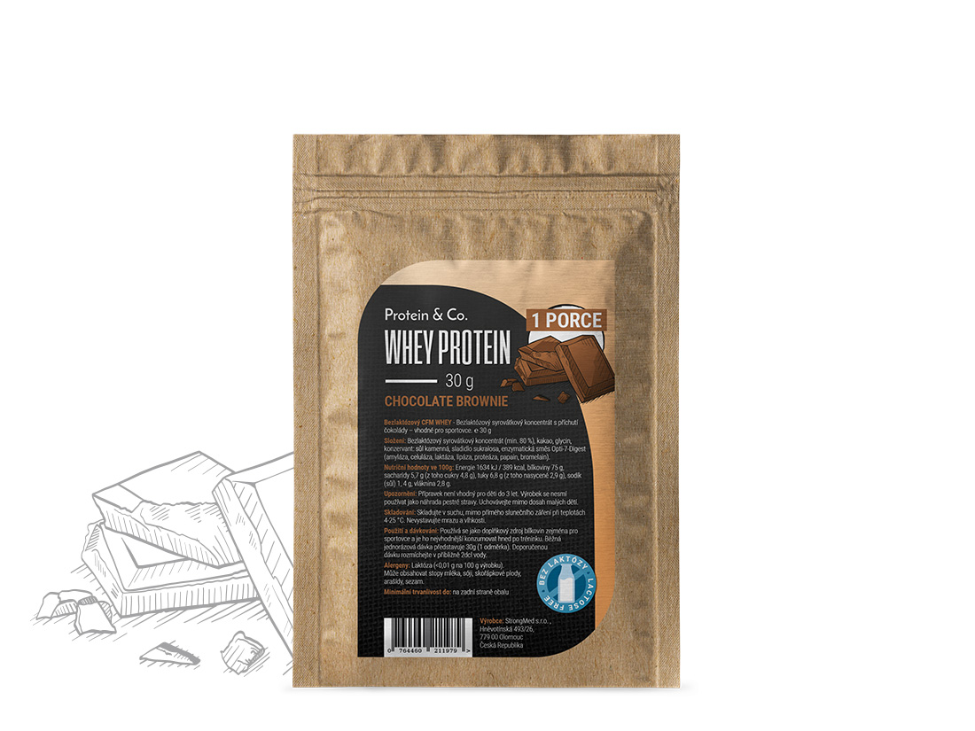 Protein & Co. Bezlaktózový CFM Whey - 1 porce 30 g Zvol příchuť: Strawberry milkshake Obrázek