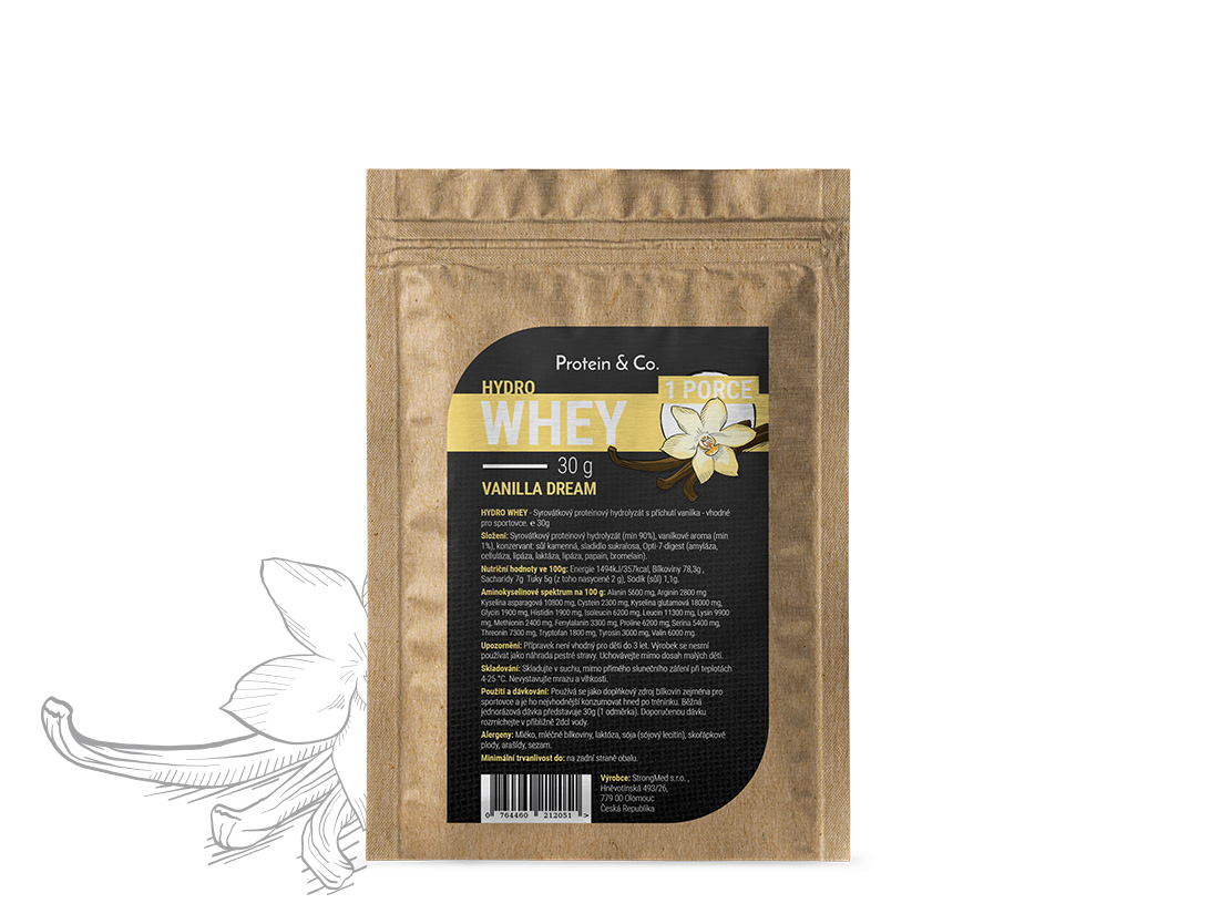 Protein & Co. HYDRO WHEY - 1 porce 30 g Zvol příchuť: Chocolate brownie Obrázek