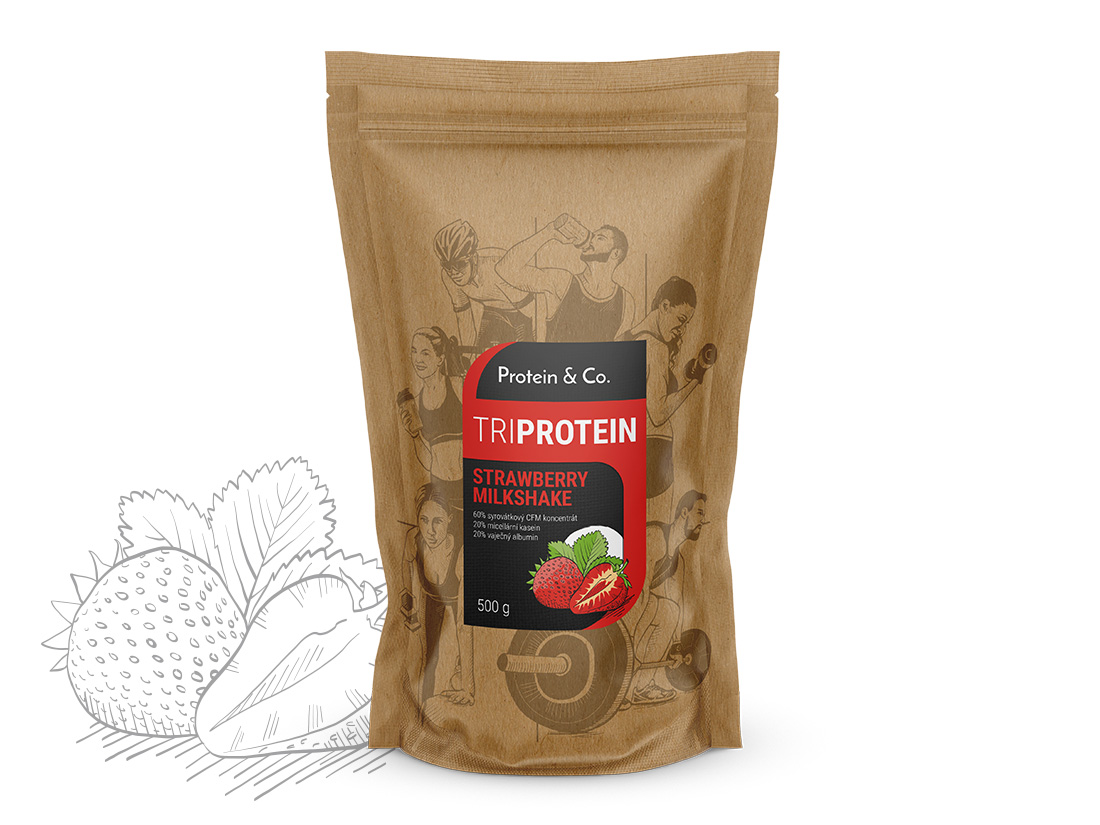 Protein&Co. TriBlend – protein MIX 1 kg PŘÍCHUŤ: Chocolate brownie Obrázek