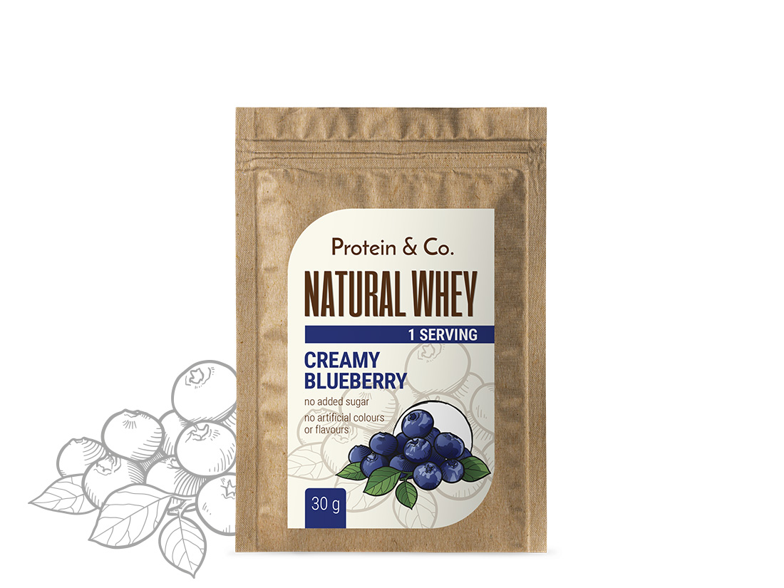 Protein&Co. NATURAL WHEY 30 g Zvol příchuť: Dried strawberries Obrázek