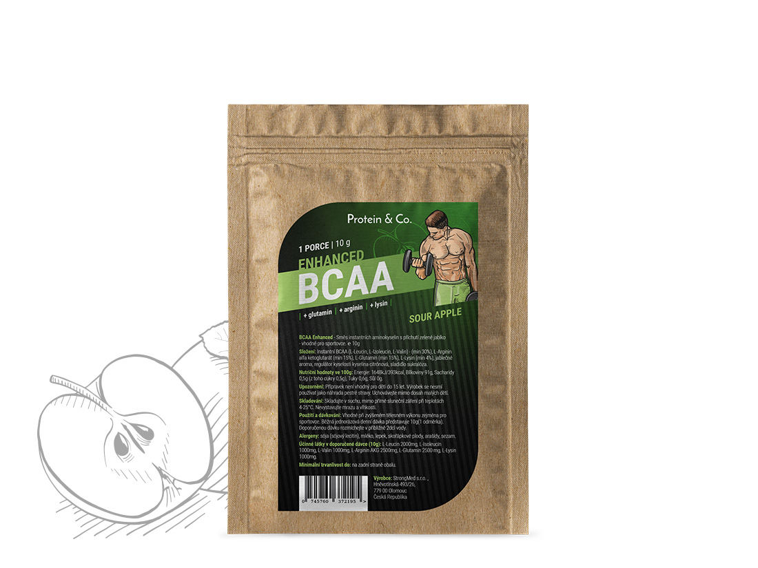 Protein&Co. BCAA ENHANCED 10 g Zvol příchuť: melon sorbet Obrázek