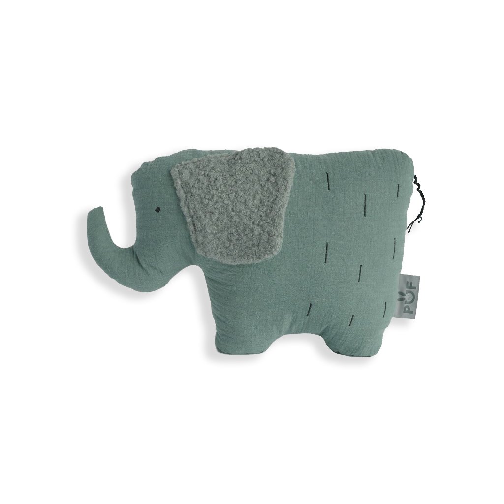 zeleny muselinovy slonik vankusik