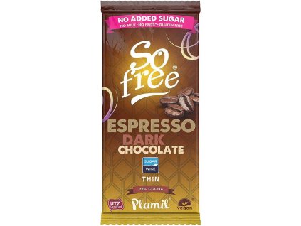 so free espresso dark chocolate vegan cokolada