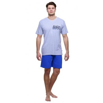 Pyžamo pánské Calvi krátké 063 modré