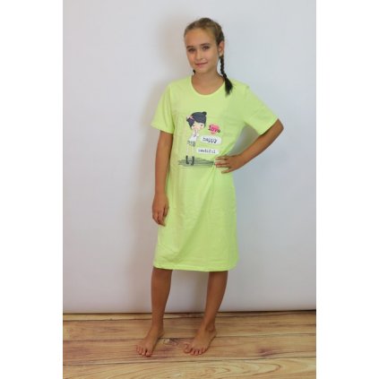 Dětská noční košile Cornette 548 zelená Girl