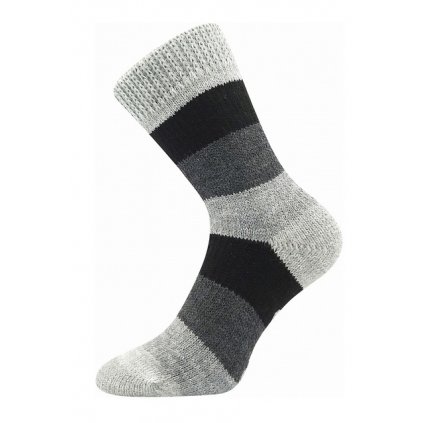 Ponožky spací Pruhy barevné šedé
