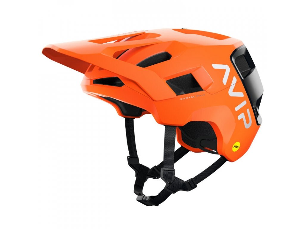 Cyklistická helma POC Kortal Race MIPS Fluorescent Orange AVIP / Uranium Black Matt (Velikost XS-S/51-54cm)