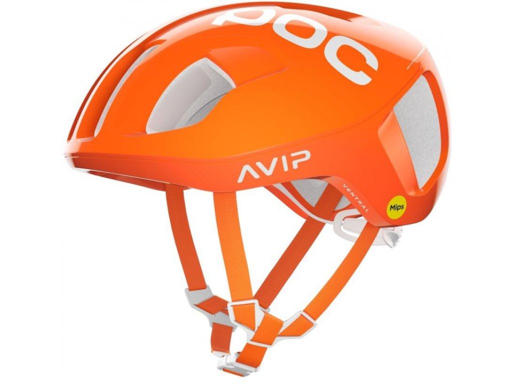 Cyklistická helma POC Ventral MIPS Fluorescent Orange AVIP (Velikost S/51-54cm)