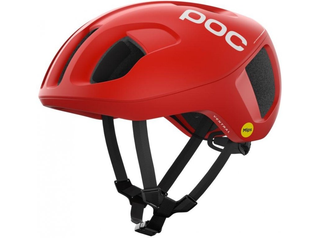 Cyklistická helma POC Ventral MIPS Prismane Red Matt (Velikost S/51-54cm)