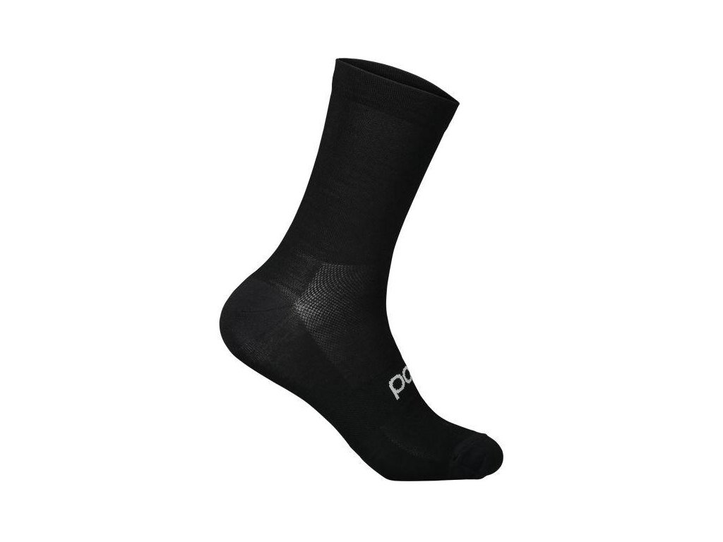 Cyklo ponožky POC Zephyr Merino Sock Mid Uranium Black (Velikost S)