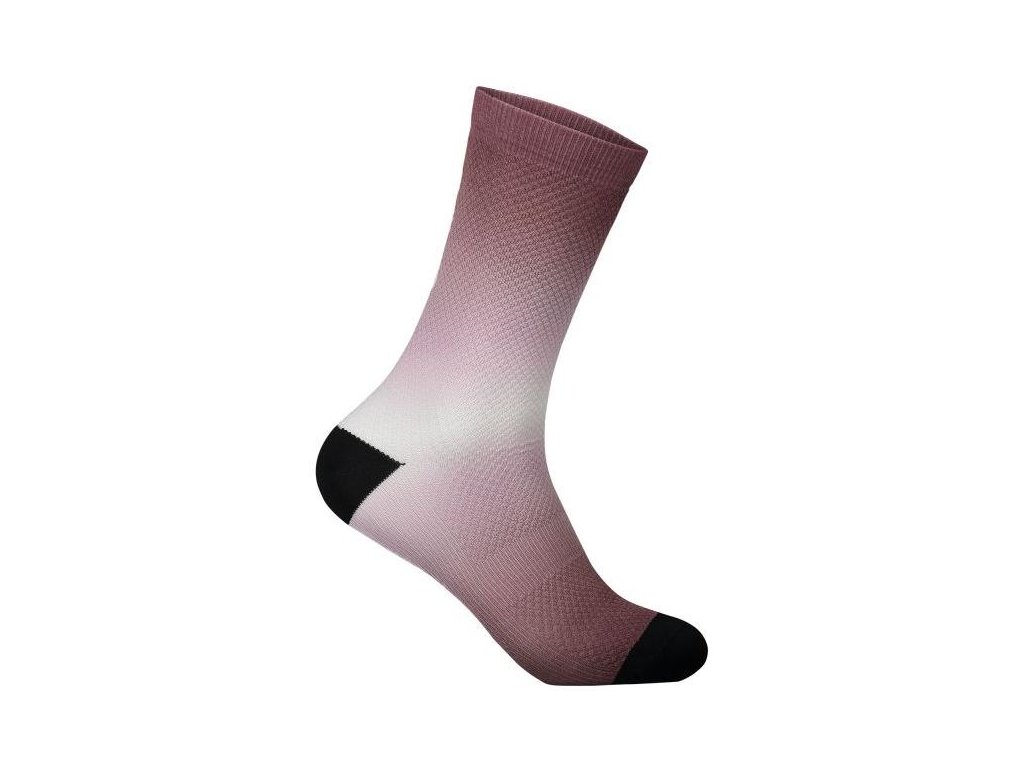 Ponožky POC Essential Print Sock Long - Gradient Garnet Red (Velikost S)