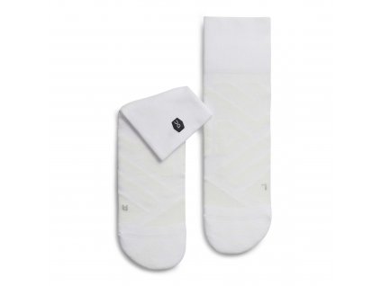 Pánské ponožky ON Running Performance Mid Sock White/Ivory (Velikost 48/49)