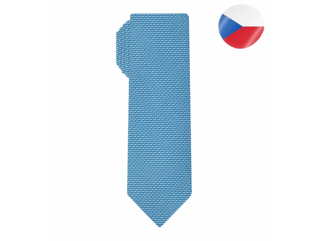 ceska panska hedvabna kravata monsi comma slim blue (8)