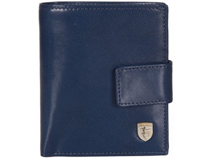 Luxusní dámská kožená peněženka z hladké modré kůže značky FRANCO BELLUCCI