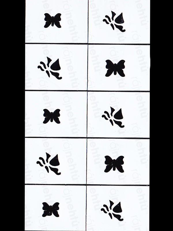 Dekorační šablony na nehty - motiv motýlci