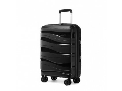 KONO Cestovní kufr na kolečkách s TSA zámkem 70L - černý