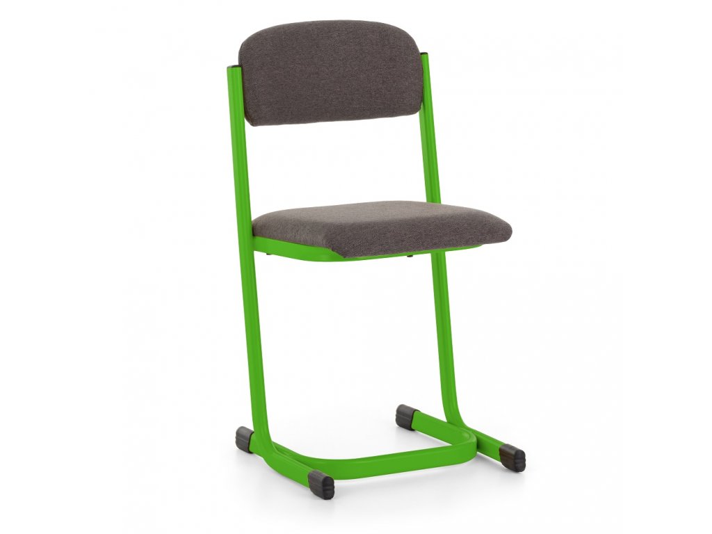Učitelská židle čalouněná, světle zelená - ral 6018