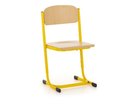 Školní židle Denis, nastavitelná - vel. 2-4, žlutá - ral 1021