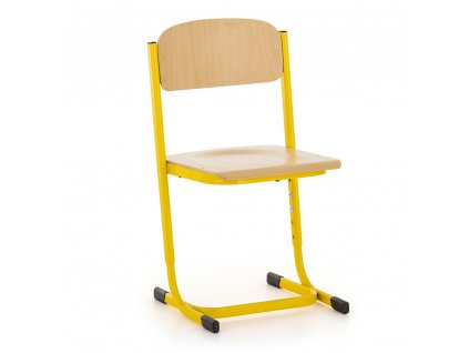 Školní židle Denis, nastavitelná - vel. 4-6, žlutá - ral 1021
