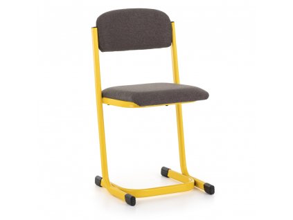 Učitelská židle čalouněná, žlutá - ral 1021