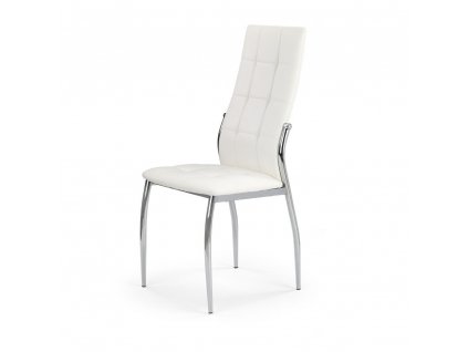 Jídelní židle Elric, bílá / stříbrná