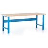 Dílenský stůl s čelní deskou 200 x 80 cm, modrá - ral 5012