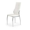 Jídelní židle Elric, bílá / stříbrná