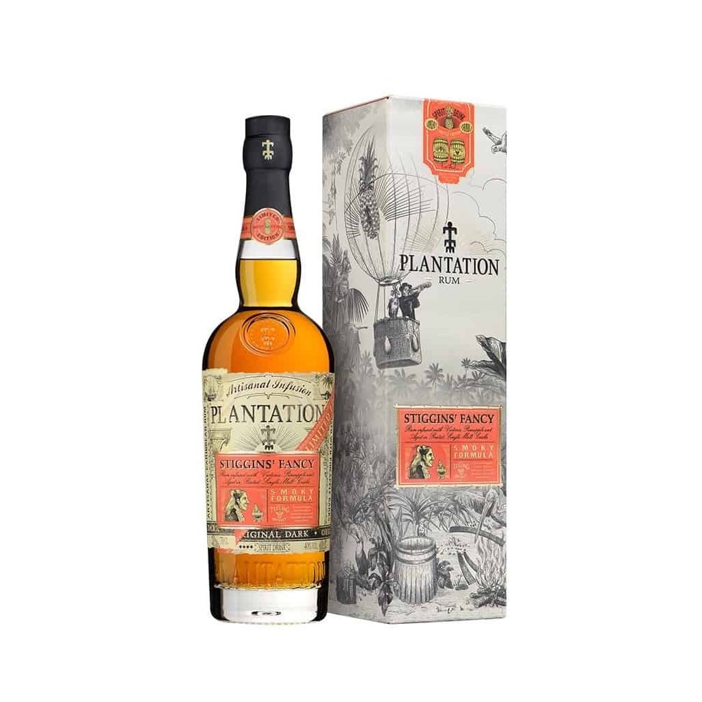 Plantation Stiggins’ Fancy Smoky Formula 40% 0,7L v kartóne rum limitovaná edícia alkohol bratislava red bear