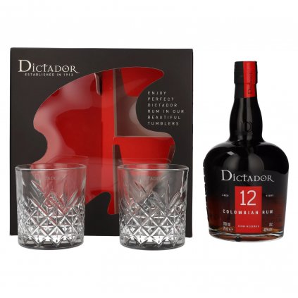 Dictador 12 s pohármi Redbear alkohol online bratislava distribúcia veľkoobchod alkoholu