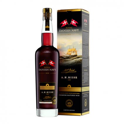 A.H. Riise Royal Danish Navy Rum 0,7L v kazete Red Bear Sladký rum