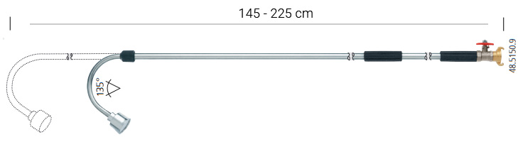 Teleskopická zalévací tyč 145-225 cm Obrázek