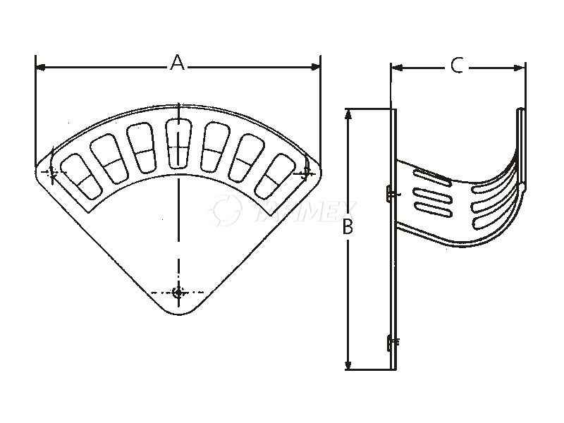 Nástěnný držák hadic, slitina hliníku, 188x147x70 Obrázek