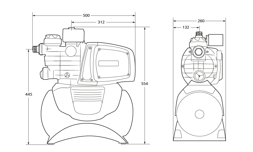 EASY PUMP Domácí vodárna EASY BOOST 1100 Classic Obrázek
